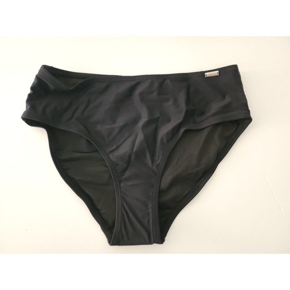 Axesea Women's Black Seamless High Waist Bikini Bottom ASYJ F1P082A Size Medium - Picture 1 of 9
